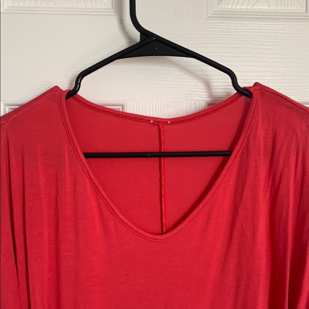 Cold shoulder tunic.
